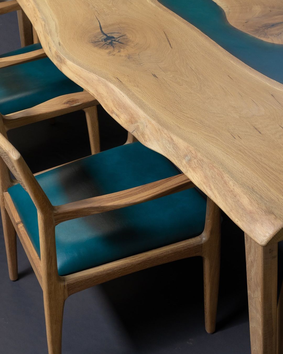 The Sahaj White Oak Dining Table with Chairs II