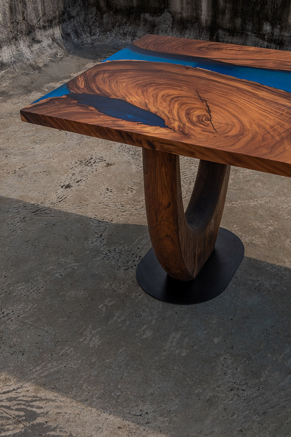 The Samandar River Table Resin and Wood Furniture by SIDR