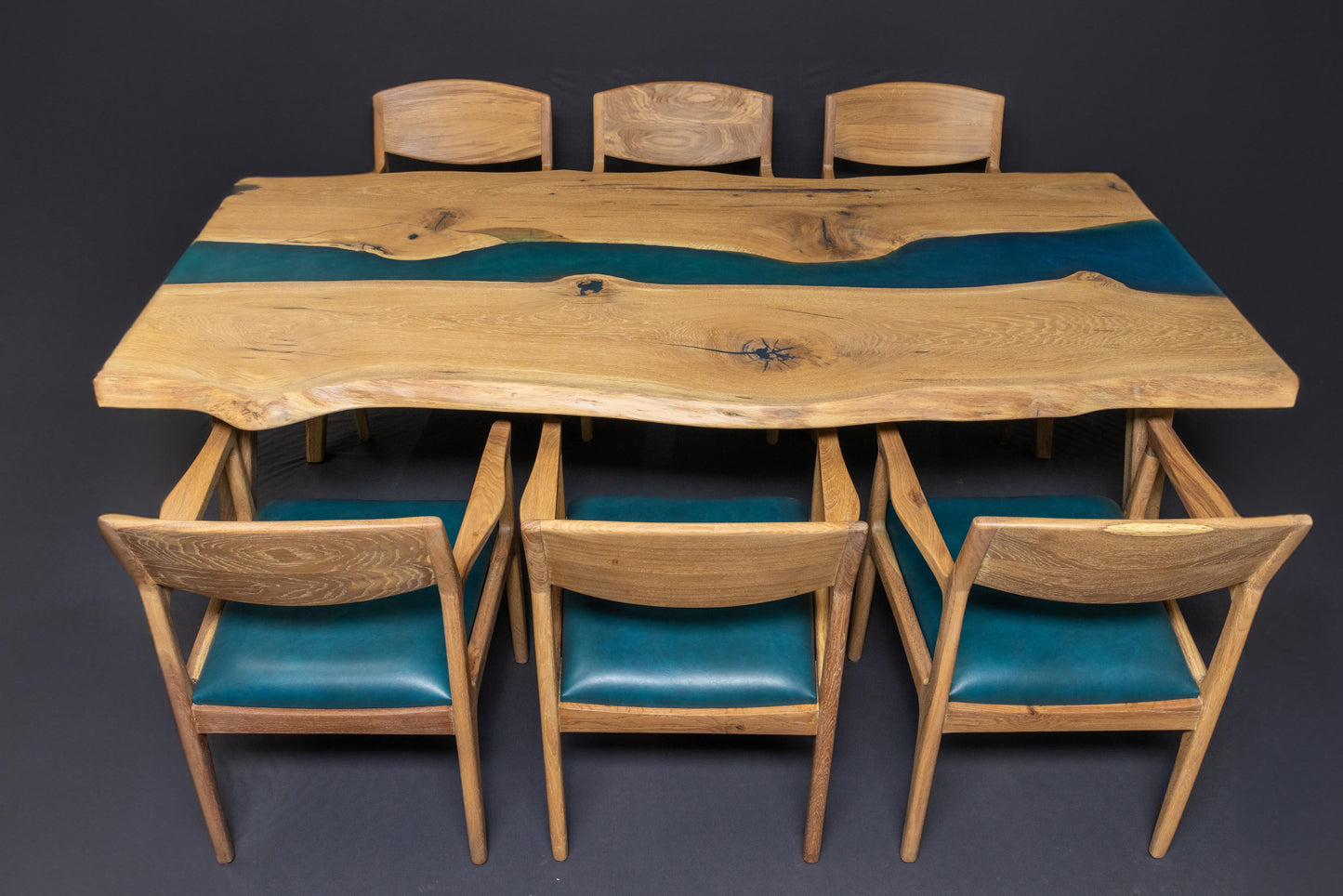 The Sahaj White Oak Dining Table with Chairs II