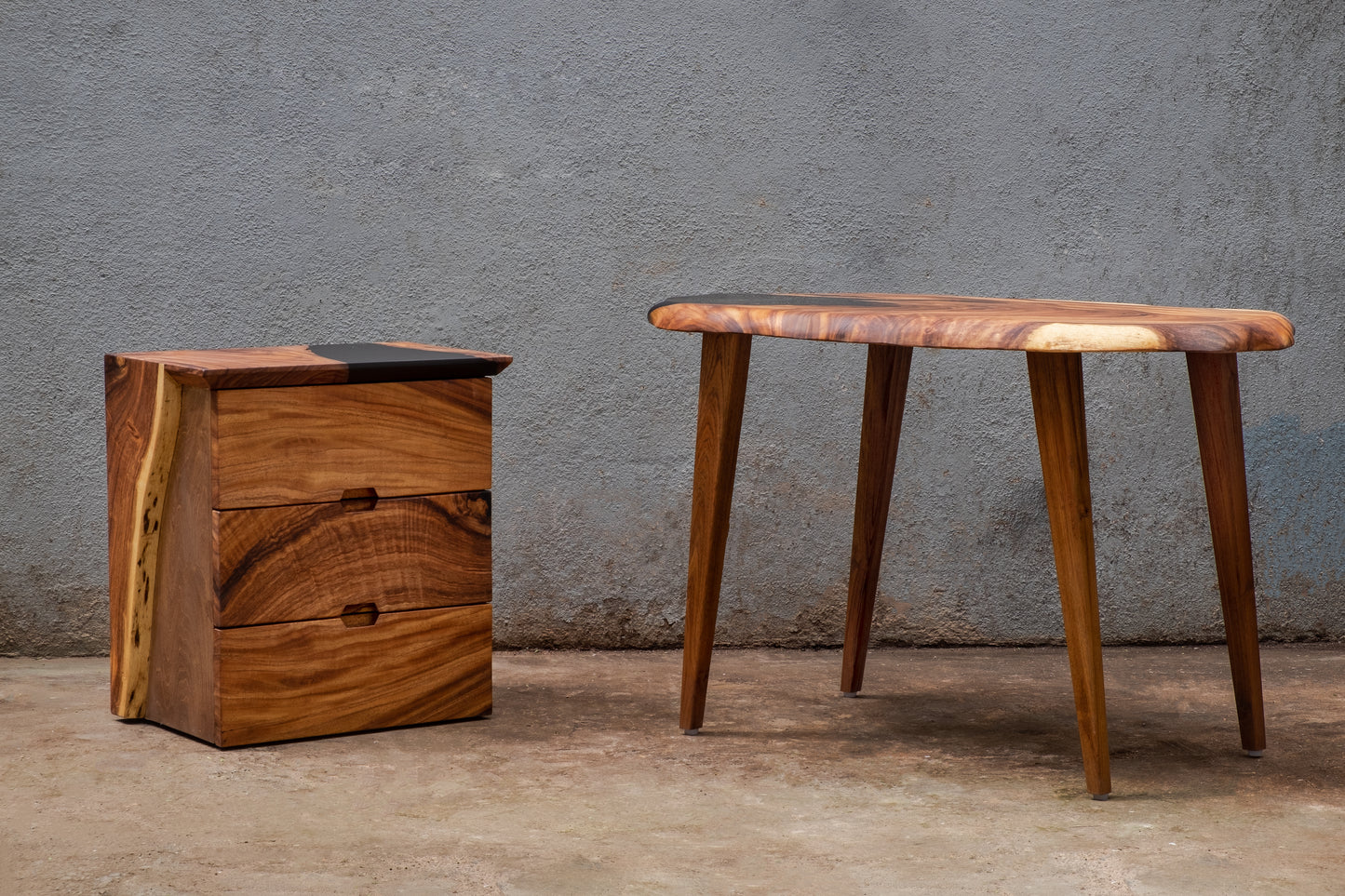 The Ember Chest of Drawers and Study Table