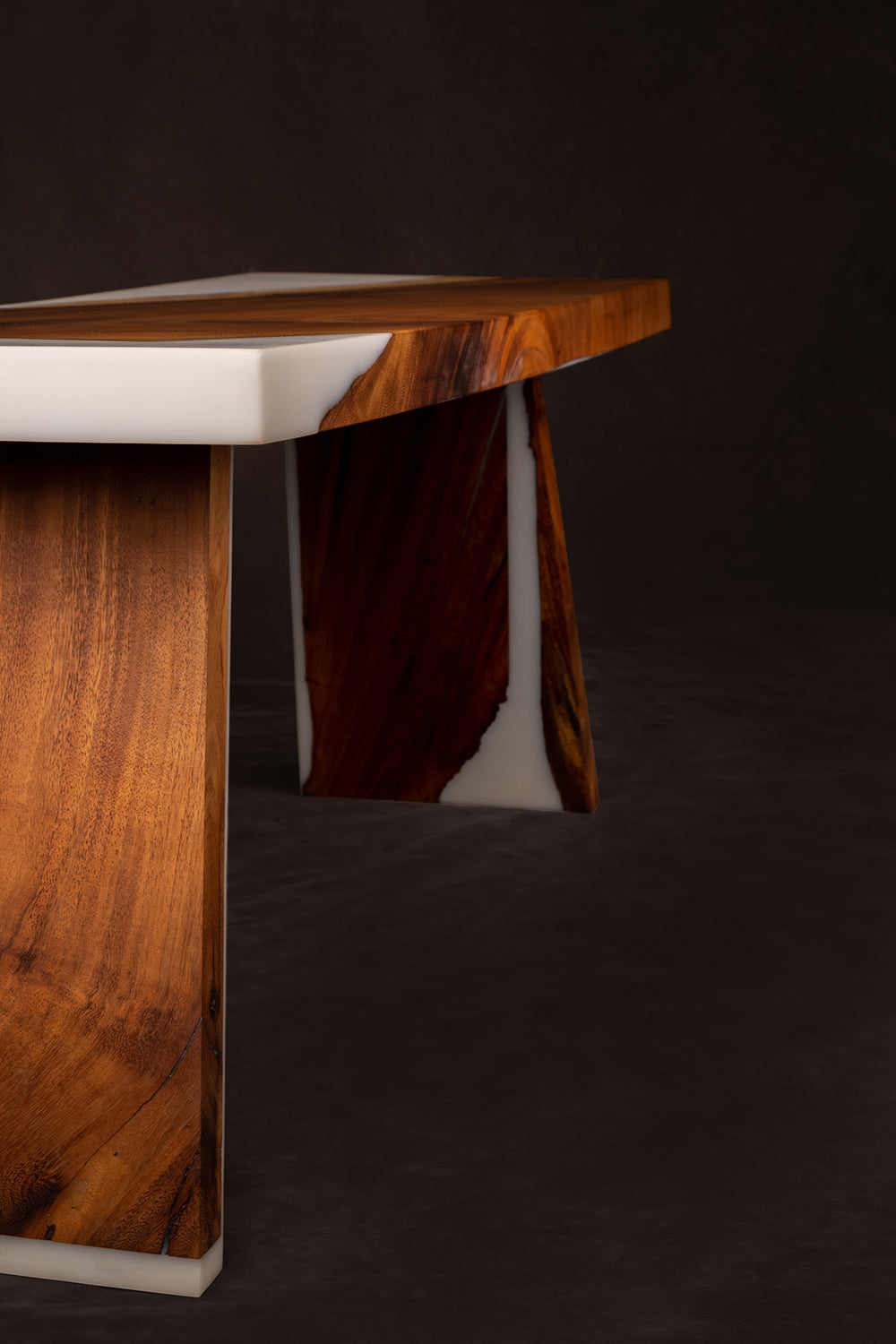 The Utsaah Wood and Resin Bench