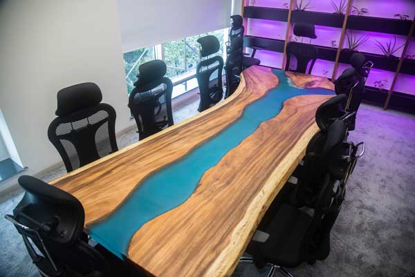 Ganga Sangam Live Edge Conference Table